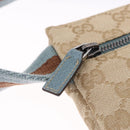 GUCCI GG Canvas Sherry Line Waist Bag Outlet Beige Silver 162962 Auth 200345A-16