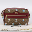 GUCCI Micro GG Doraemon Shoulder Bag PVC Leather Beige 647784 Auth 200346M-12