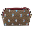 GUCCI Micro GG Doraemon Shoulder Bag PVC Leather Beige 647784 Auth 200346M-2