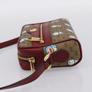GUCCI Micro GG Doraemon Shoulder Bag PVC Leather Beige 647784 Auth 200346M-3