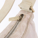 CHANEL New Travel Line Hand Bag Canvas Beige Gold Tone CC Auth 200347A-15