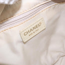 CHANEL New Travel Line Hand Bag Canvas Beige Gold Tone CC Auth 200347A-16