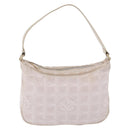 CHANEL New Travel Line Hand Bag Canvas Beige Gold Tone CC Auth 200347A-2