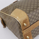 CELINE Macadam Hand Bag PVC Leather Beige Gold Tone Auth 200348-14