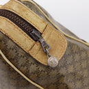 CELINE Macadam Hand Bag PVC Leather Beige Gold Tone Auth 200348-10