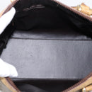 CELINE Macadam Hand Bag PVC Leather Beige Gold Tone Auth 200348-11