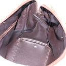 CELINE Macadam Hand Bag PVC Leather Beige Gold Tone Auth 200348-17