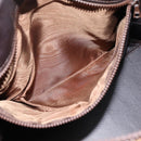 CELINE Macadam Hand Bag PVC Leather Beige Gold Tone Auth 200348-12