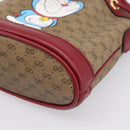 GUCCI Micro GG Doraemon Shoulder Bag 647801 Beige Gold Tone 647801 Auth 200352M-9