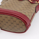 GUCCI Micro GG Doraemon Shoulder Bag 647801 Beige Gold Tone 647801 Auth 200352M-15