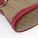GUCCI Micro GG Doraemon Shoulder Bag 647801 Beige Gold Tone 647801 Auth 200352M-16