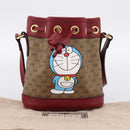 GUCCI Micro GG Doraemon Shoulder Bag 647801 Beige Gold Tone 647801 Auth 200352M-12