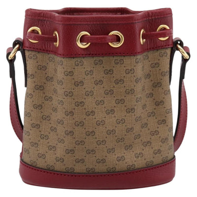 GUCCI Micro GG Doraemon Shoulder Bag 647801 Beige Gold Tone 647801 Auth 200352M - 0