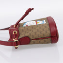 GUCCI Micro GG Doraemon Shoulder Bag 647801 Beige Gold Tone 647801 Auth 200352M-3