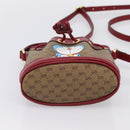 GUCCI Micro GG Doraemon Shoulder Bag 647801 Beige Gold Tone 647801 Auth 200352M-5