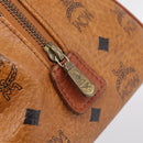 MCM Vicetos Hand Bag PVC Leather Brown Gold Tone Auth 200353-10