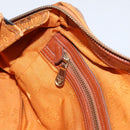 MCM Vicetos Hand Bag PVC Leather Brown Gold Tone Auth 200353-19