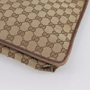 GUCCI GG Canvas Shoulder Bag Beige Silver 92560 Auth 200354-12