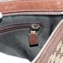 GUCCI GG Canvas Shoulder Bag Beige Silver 92560 Auth 200354-19