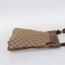 GUCCI GG Canvas Shoulder Bag Beige Silver 92560 Auth 200354-5