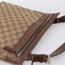 GUCCI GG Canvas Shoulder Bag Beige Silver 92560 Auth 200354-6
