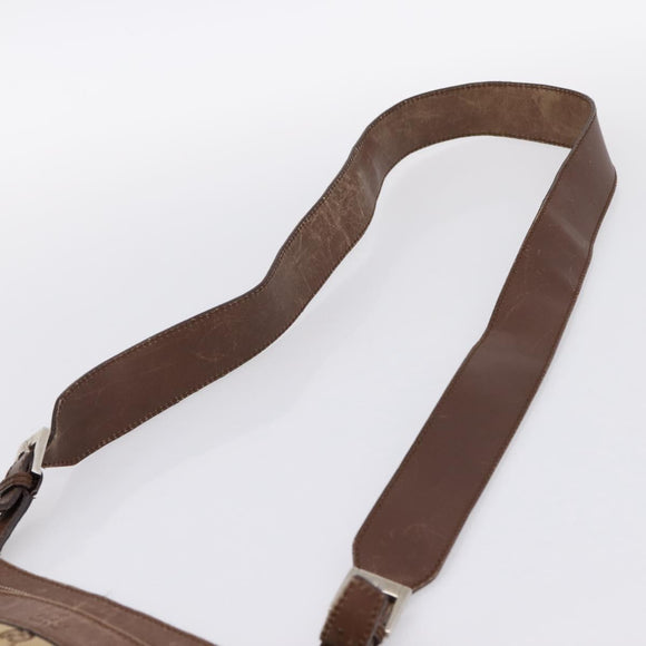 GUCCI GG Canvas Shoulder Bag Beige Silver 92560 Auth 200354