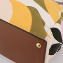 Miu Miu Hand Bag Canvas Multicolor Gold Tone Auth 200355A-9