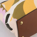 Miu Miu Hand Bag Canvas Multicolor Gold Tone Auth 200355A-14