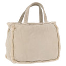 CHANEL Mouton Hand Bag Beige CC Auth 200356A-1