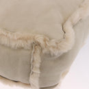 CHANEL Mouton Hand Bag Beige CC Auth 200356A-15