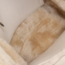 CHANEL Mouton Hand Bag Beige CC Auth 200356A-11