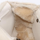 CHANEL Mouton Hand Bag Beige CC Auth 200356A-19