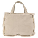 CHANEL Mouton Hand Bag Beige CC Auth 200356A-2