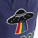 GUCCI RON HERMAN Backpack Canvas Navy Silver 477875 Auth 200358M-17