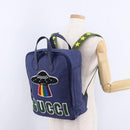 GUCCI RON HERMAN Backpack Canvas Navy Silver 477875 Auth 200358M-26