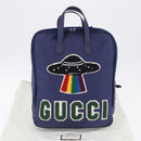 GUCCI RON HERMAN Backpack Canvas Navy Silver 477875 Auth 200358M-27