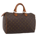 LOUIS VUITTON Monogram Speedy 35 Hand Bag M41524 LV Auth 200359-1