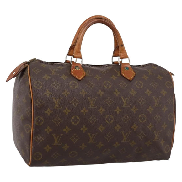 LOUIS VUITTON Monogram Speedy 35 Hand Bag M41524 LV Auth 200359