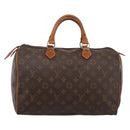 LOUIS VUITTON Monogram Speedy 35 Hand Bag M41524 LV Auth 200359-13