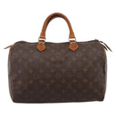 LOUIS VUITTON Monogram Speedy 35 Hand Bag M41524 LV Auth 200359-2