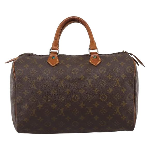 LOUIS VUITTON Monogram Speedy 35 Hand Bag M41524 LV Auth 200359