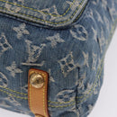 LOUIS VUITTON Monogram Denim Buggy GM Shoulder Bag Blue M95048 LV Auth 200360V-14
