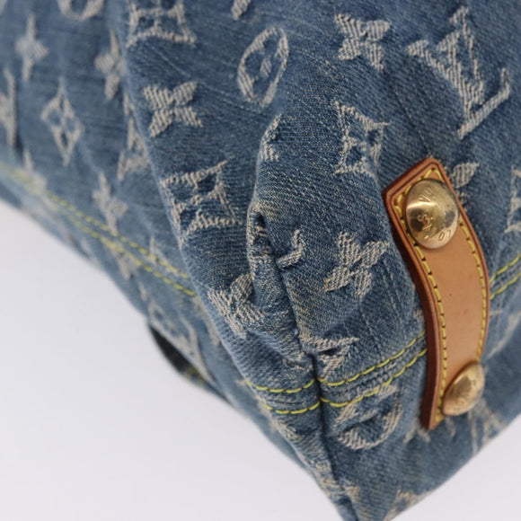 LOUIS VUITTON Monogram Denim Buggy GM Shoulder Bag Blue M95048 LV Auth 200360V