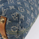 LOUIS VUITTON Monogram Denim Buggy GM Shoulder Bag Blue M95048 LV Auth 200360V-16