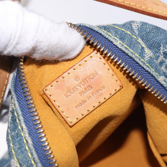 LOUIS VUITTON Monogram Denim Buggy GM Shoulder Bag Blue M95048 LV Auth 200360V