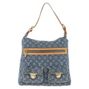 LOUIS VUITTON Monogram Denim Buggy GM Shoulder Bag Blue M95048 LV Auth 200360V-13