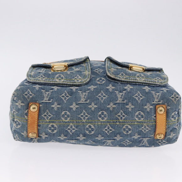 LOUIS VUITTON Monogram Denim Buggy GM Shoulder Bag Blue M95048 LV Auth 200360V