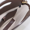 GUCCI GG Supreme Bananya Hand Bag PVC 2way Beige Gold Tone 703793 Auth 200361M-21