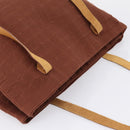 HERMES Amedaba Cabas Du Poche Shoulder Bag Canvas Brown Gold Tone Auth 200362A-6