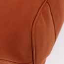 HERMES Valparaiso Hand Bag Canvas Orange Silver Auth 200363V-16